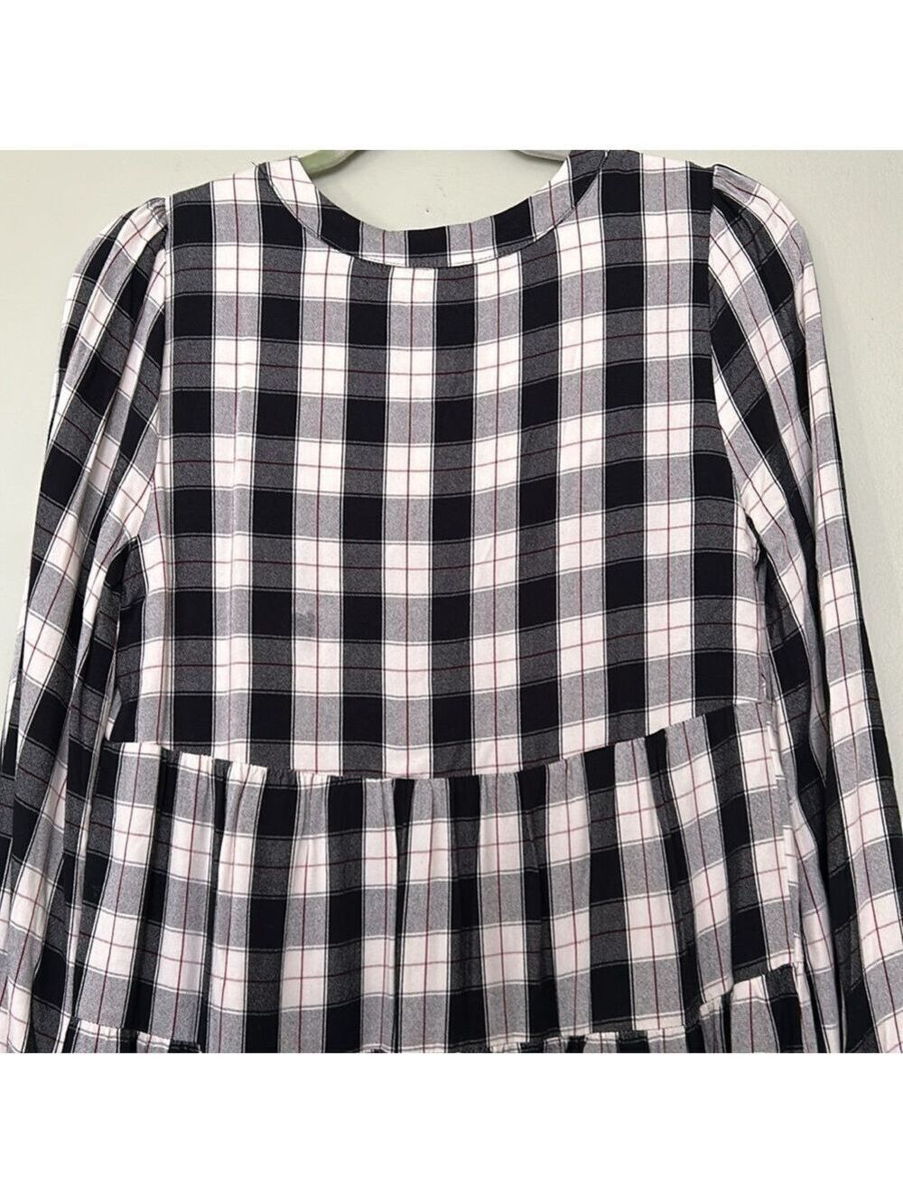 Anthropologie Maeve Amber Plaid Tiered Dress - Picture 7 of 11